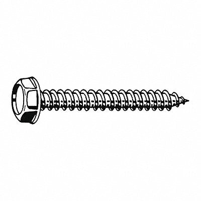 GRAINGER U281000110025 Screw Size #4 ZP SLT 1/4 L PK100