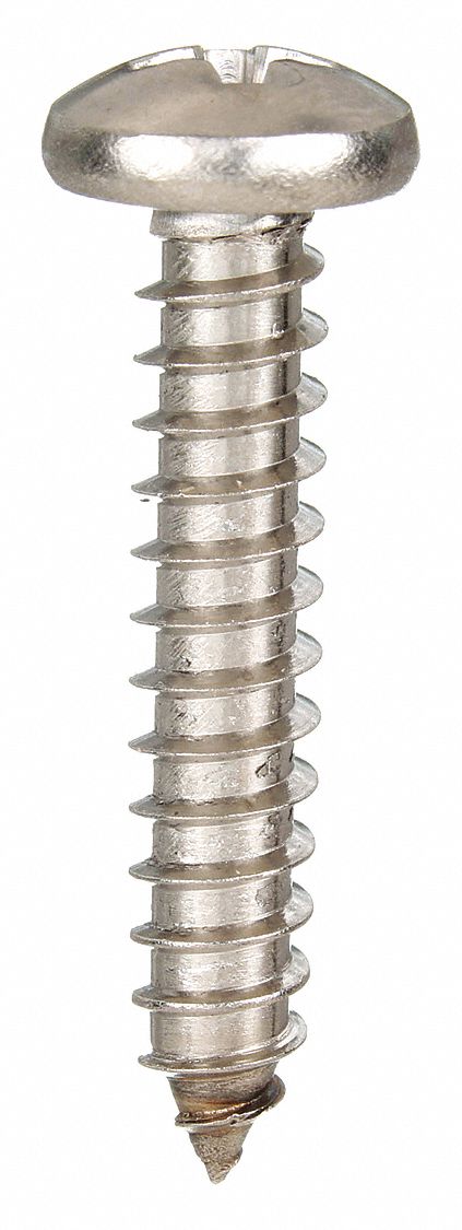 GRAINGER U516600160025 Sheet Metal Screw Screw Size #8 18-8SS 1/4 L PK100