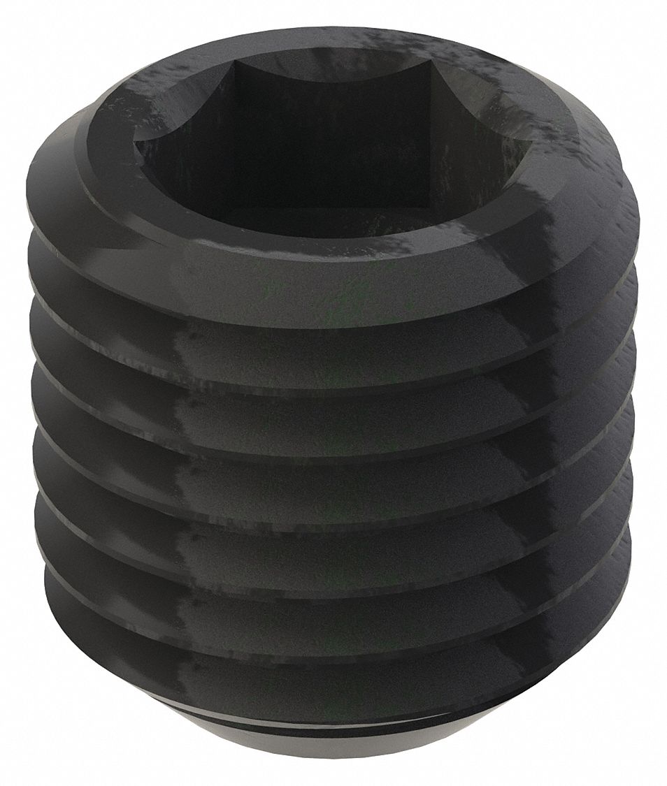 GRAINGER U078401000100 Socket Set Screw Grubscrew Cup Point Type 1 -8 1 L