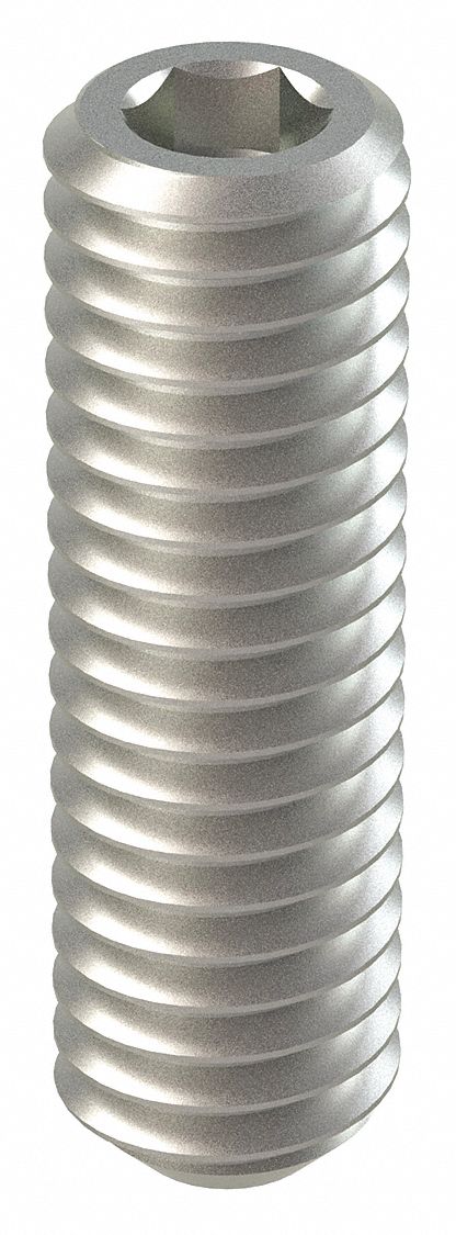 GRAINGER M512400300010 Socket Set Screw Grubscrew Flat Point M3-0.5 10mm L PK100