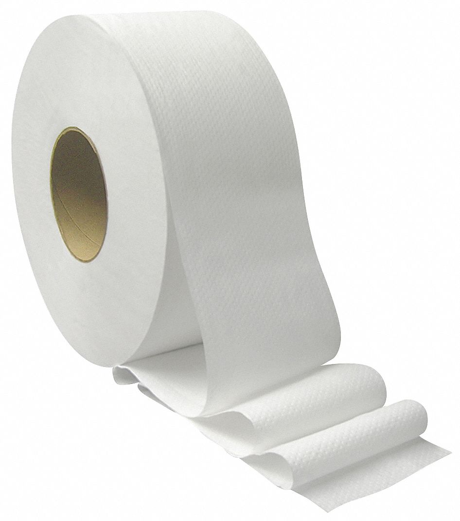 TOUGH GUY 31KY15 Toilet Paper Roll Continuous White PK12