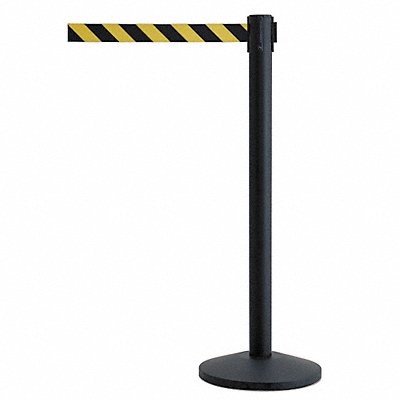 QUEUEWAY QWAYPOST33D4 Barrier Post with Belt Metal 7-1/2 ft L