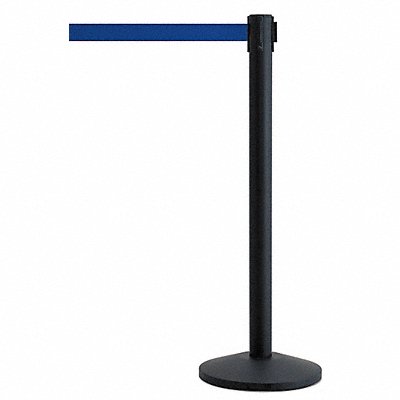 QUEUEWAY QWAYPOST33L5 Barrier Post with Belt Metal 7-1/2 ft L