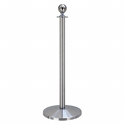 QUEUEWAY QWAY3123S Ball Top Rope Post Satin Stainless Steel