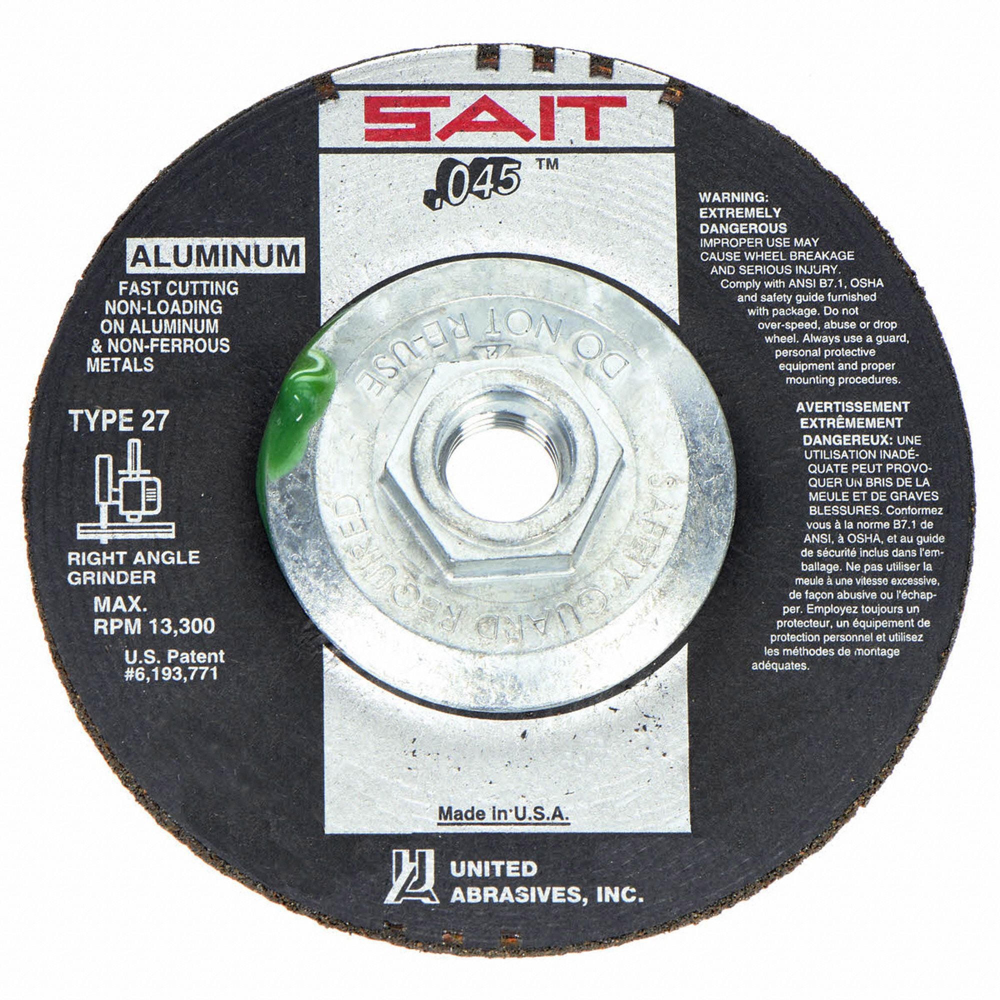 UNITED ABRASIVES-SAIT 23320 Abrasive Cut Off Wheel 0.045 Thickness