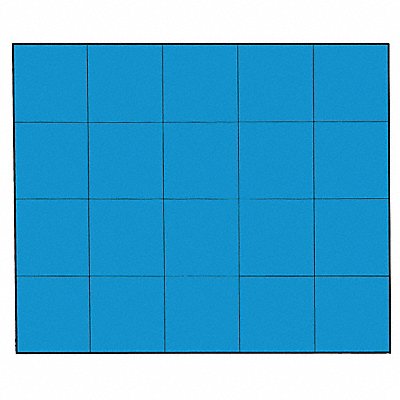 MAGNA VISUAL FI225 Magnetic Squares 3/4 in W Blue PK20