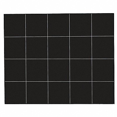 MAGNA VISUAL FI227 Magnetic Squares 3/4 in W Black PK20