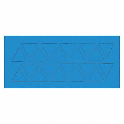 MAGNA VISUAL FI325 Magnetic Triangles 3/4 in W Blue PK20