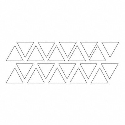 MAGNA VISUAL FI321 Magnetic Triangles 3/4 in W White PK20