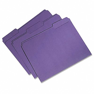 ABILITY ONE 7530020000000 Folder Letter 1/3 Cut Rcycld Purpl PK100