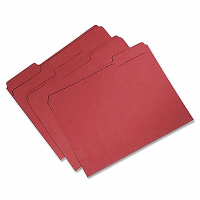 ABILITY ONE 7530020000000 Folder Letter 1/3 Cut Rcycld Red PK100