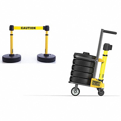 BANNER STAKES PL4001 PLUS Barricade System Yellow Caution