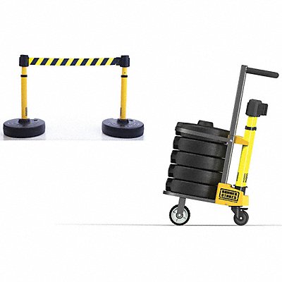 BANNER STAKES PL4008 PLUS Barricade Yellow with Black Stripes