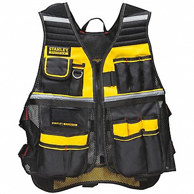 STANLEY FMST530201 Tool Vest Black/Yellow/Grey Mesh
