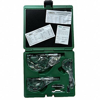 INSIZE 320333A Outside Micrometer Set Ratchet Thimble