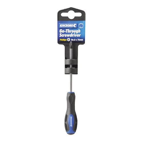 Lisle 32108 Go-Through Screwdriver Phillips No.0 x 75mm