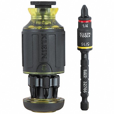 KLEIN TOOLS 32308F Stubby Driver Set Flip Socket 10-in-1