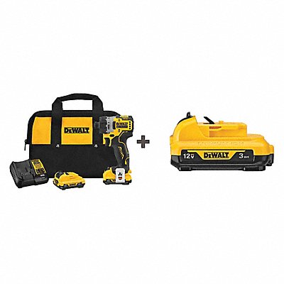 DEWALT DCF601F2DCB124 Screwdriver Kit Cordless 12V DC 1100 RPM