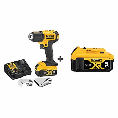 DEWALT DCE530P1DCB205 Heat Gun Kit 20V DC 3.9 lb 990 deg.F