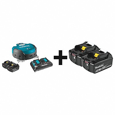 MAKITA DRC200PTBL1850B2 Cordless Robotic Vac Kit 18V