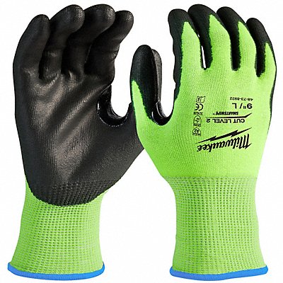 MILWAUKEE 48738923B HIGH VIS GLOVE CUT 2 XL PK12