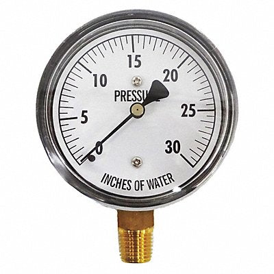 KODIAK KC2530H2O Low Pressure Gauge Bottom 30 H2O