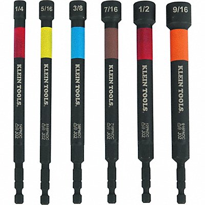 KLEIN TOOLS 32930 Power Nut Setters Magnetic CC 6-Piece