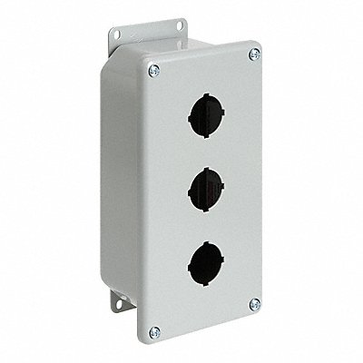 HOFFMAN E3PBGXM Push Button Enclosure 22mm 3Holes Steel