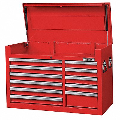 WESTWARD 32H839 Powder Coated Red Light Duty Top Chest