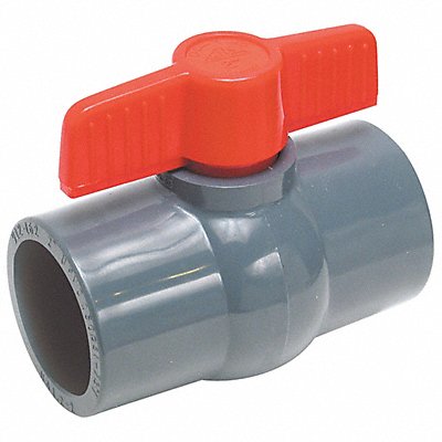 GRAINGER 32H949 Manual 2-Way Ball Valve Socket PVC
