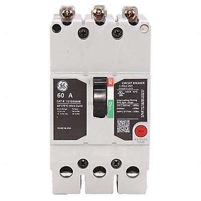 GE TEYD3060B Circuit Breaker 60A 3P TEY 277/480VAC