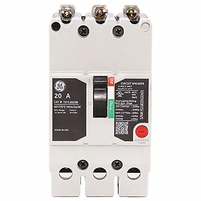 GE TEYL3020B Circuit Breaker 20A 3P TEY 277/480VAC