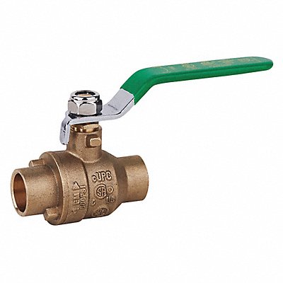 GRAINGER 107844NL Manual 2-Way Ball Valve Sweat Brass