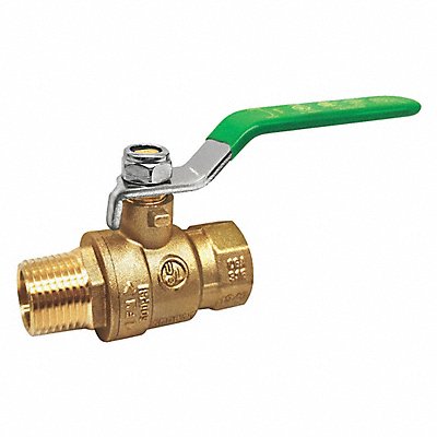 GRAINGER 107324NL Manual 2-Way Ball Valve IPS Brass