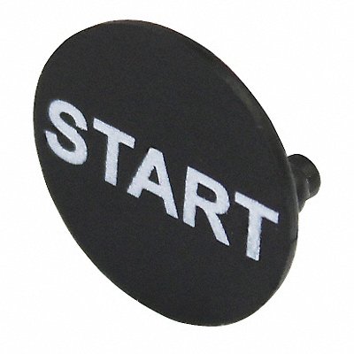 DAYTON 32J078 Legend Plate Start White/Black Round