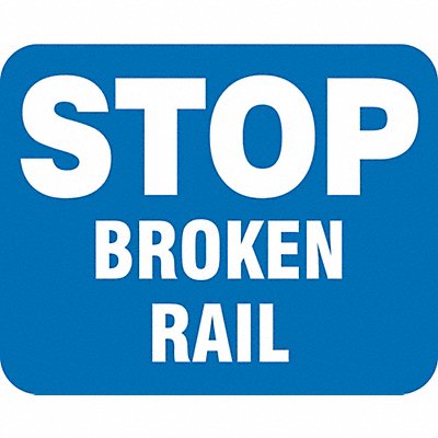 ACCUFORM FRR358BU Railroad Sign 12 in x 15 in Blue English