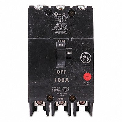 GE TEYF3100 Circuit Breaker 100A 3P TEY 277/480VAC