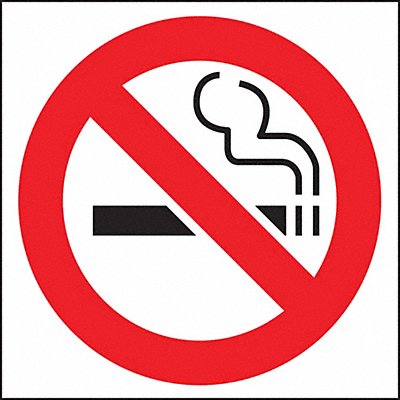 ZING 1841D Window Decal No Smoking Symbol 6X6 PK2