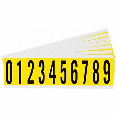 BRADY 3440KIT Number Label 0 Thru 9 2-1/4in H PK25