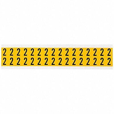 BRADY 15202 Number Label 2 3/4in.Hx9/16in.W Vinyl
