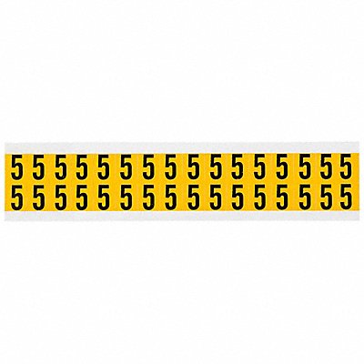 BRADY 15205 Number Label 5 3/4in.Hx9/16in.W Vinyl