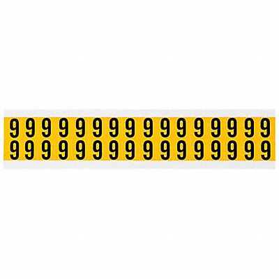 BRADY 15206 Number Label 6 3/4in.Hx9/16in.W Vinyl