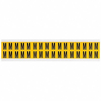 BRADY 1520M Letter Label M 3/4in.Hx9/16in.W Vinyl