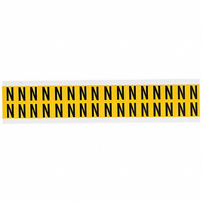 BRADY 1520N Letter Label N 3/4in.Hx9/16in.W Vinyl