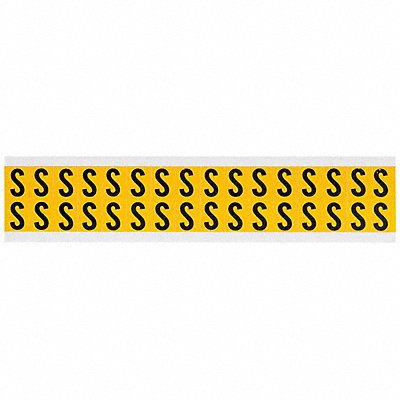 BRADY 1520S Letter Label S 3/4in.Hx9/16in.W Vinyl