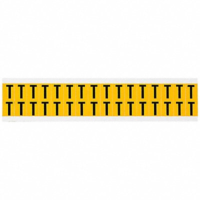 BRADY 1520T Letter Label T 3/4in.Hx9/16in.W Vinyl