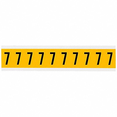 BRADY 15307 Number Label 7 1-1/2in.Hx7/8in.W Vinyl