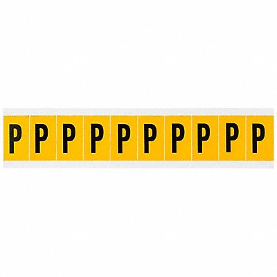 BRADY 1530P Letter Label P 1-1/2in.Hx7/8in.W