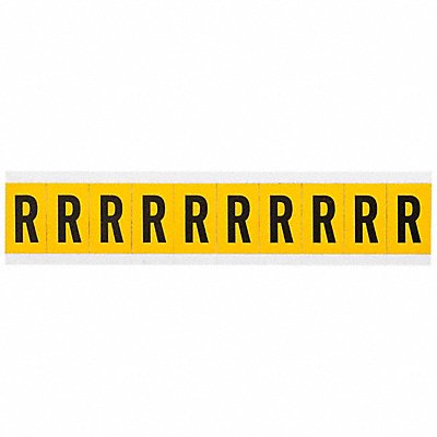 BRADY 1530R Letter Label R 1-1/2in.Hx7/8in.W