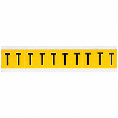 BRADY 1530T Letter Label T 1-1/2in.Hx7/8in.W Vinyl